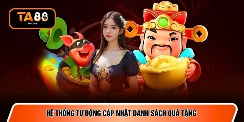 Hệ thống tự động cập nhật danh sách quà tặng